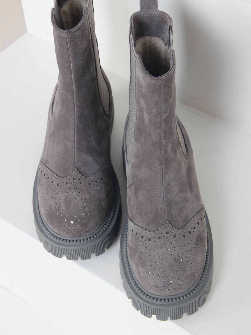 Челси 360.P.taskanagr. серый замок замша/Мех