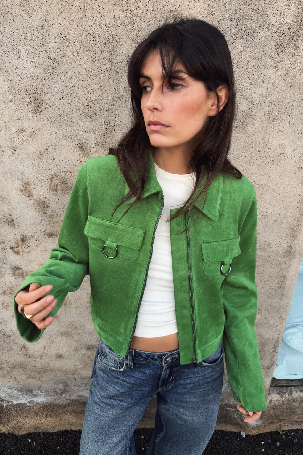 FAUX SUEDE CROP JACKET - Zara фото 5
