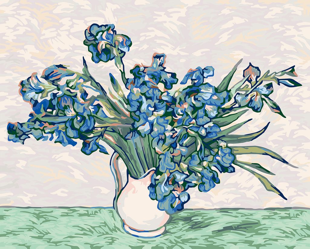 ФРЕЯ MET-PNB/PL-004 Набор для раскрашивания по номерам 50 х 40 см Винсент ван Гог, Ирисы