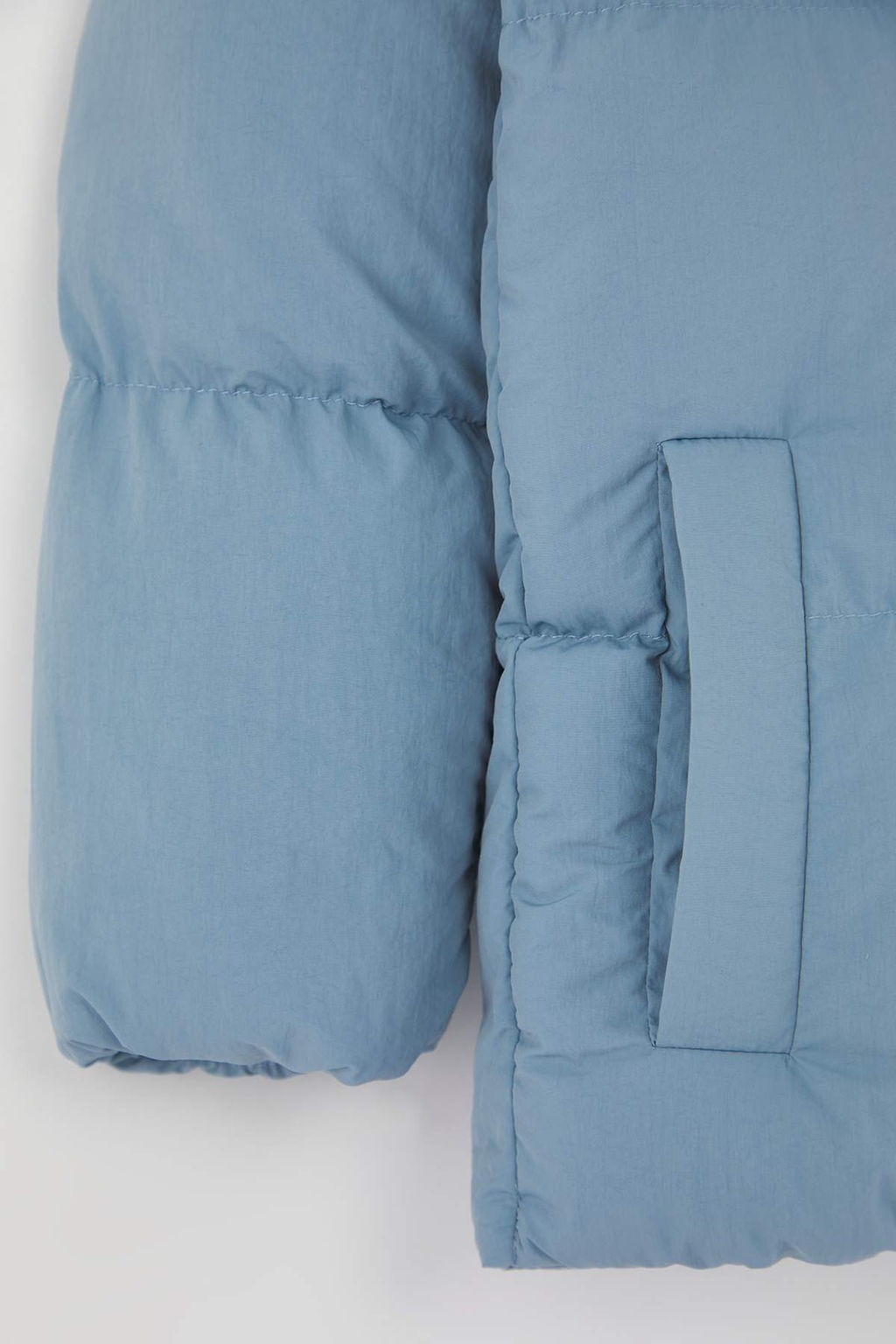 Lacivert Duz/Basic Kal?n Kapusonlu Regular Unisex Cocuk Mont TKDAW26MO00014 - Trendyolmilla фото 6