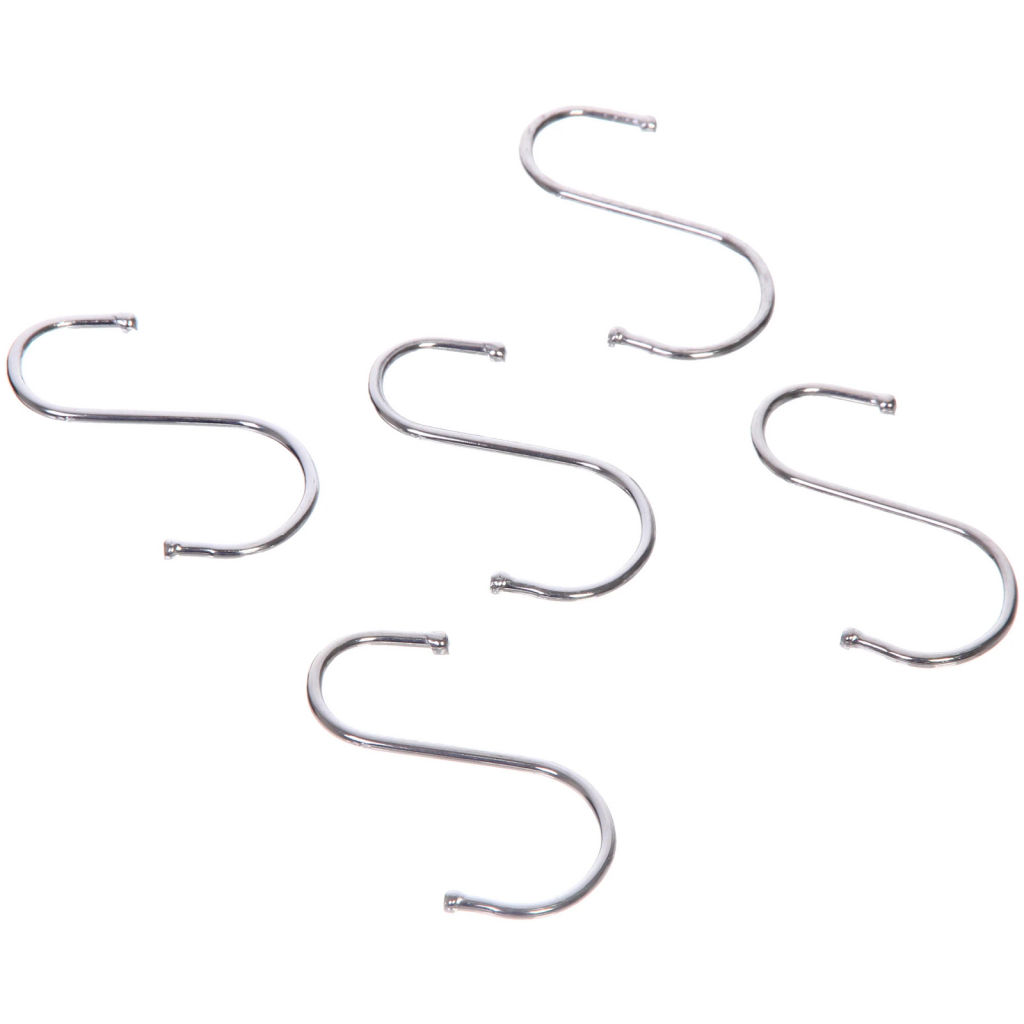 Цена за 6 шт. Крючки металлические хромированные в наборе 5шт S - формы "ИДЕЯДОМА", 7,3см ( Селфи)