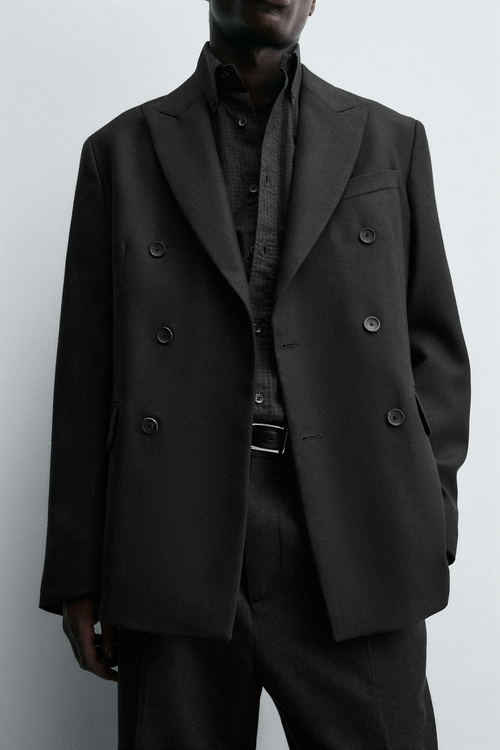 LIMITED EDITION WOOL BLEND DOUBLE-BREASTED SUIT BLAZER - Zara фото 4