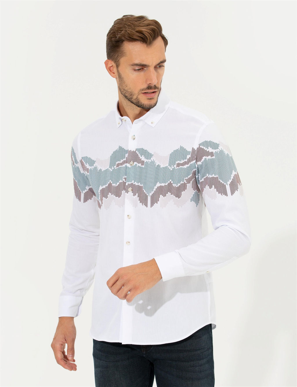 Ye_il Slim Fit Uzun Kollu G_mlek