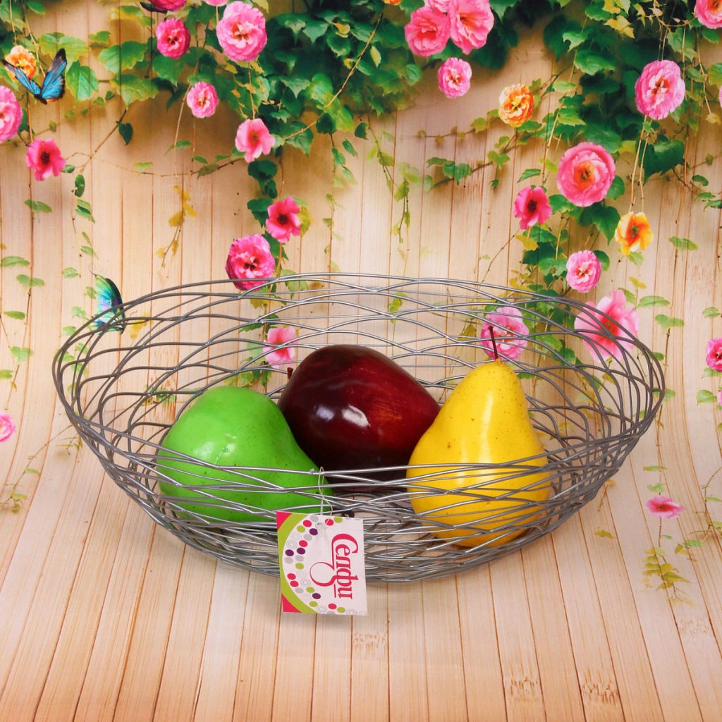 Фруктовница "Brownie" 32*24*9см лоза серая