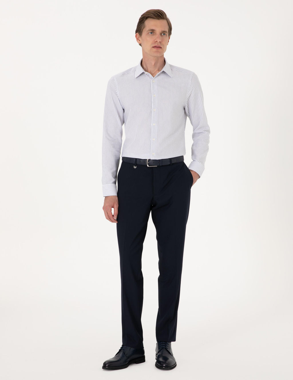 Mavi Slim Fit Uzun Kollu G_mlek - Pierre cardin фото 4
