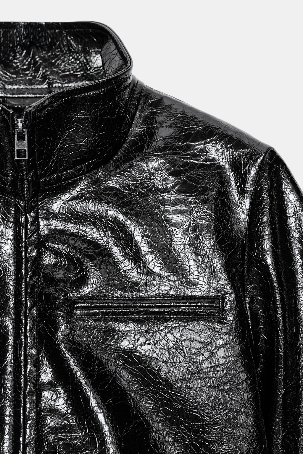 CHAQUETA CORTA EFECTO PIEL / Negro - Zara фото 5