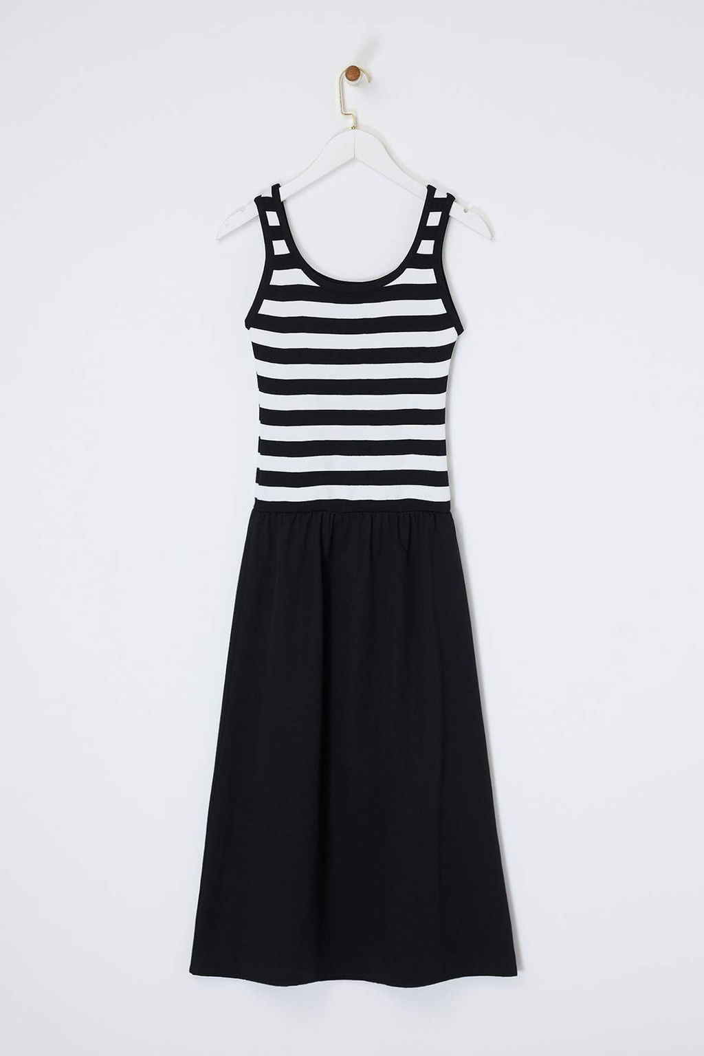 Siyah Maxi Triko Dokuma Etekli Elbise TWOSS26EL00175