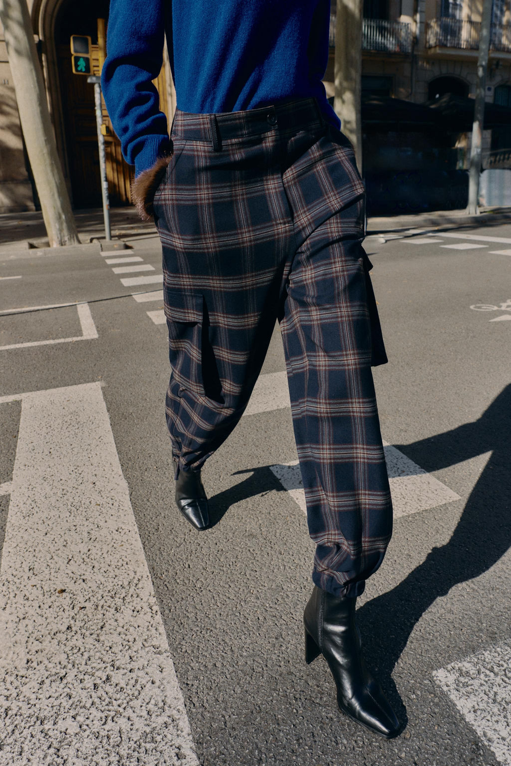 CHECKED CARGO BALLOON TROUSERS - Zara фото 2