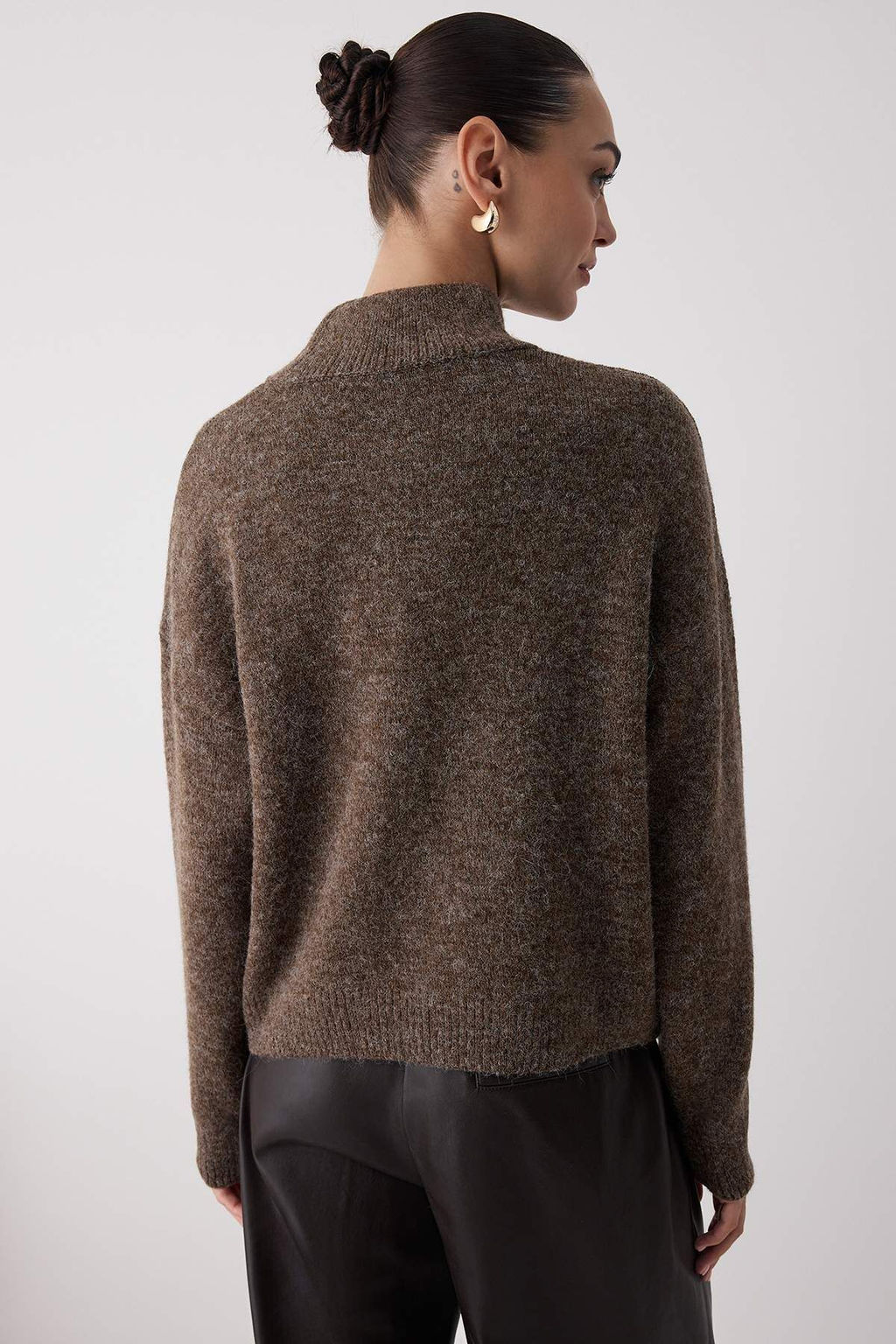 Wardrobe Essentials Vizon Alpaka Yun Kar?s?ml? Premium Iplik Genis Kal?p Triko Kazak |TWOAW26KZ00079