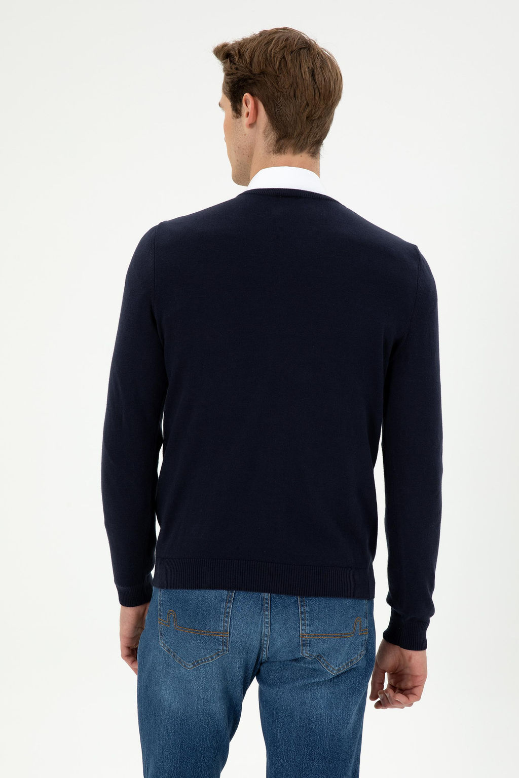 Erkek Lacivert Basic Kazak