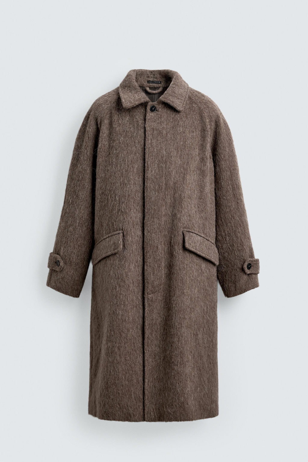 COAT WITH FAUX FUR WOOL BLEND
