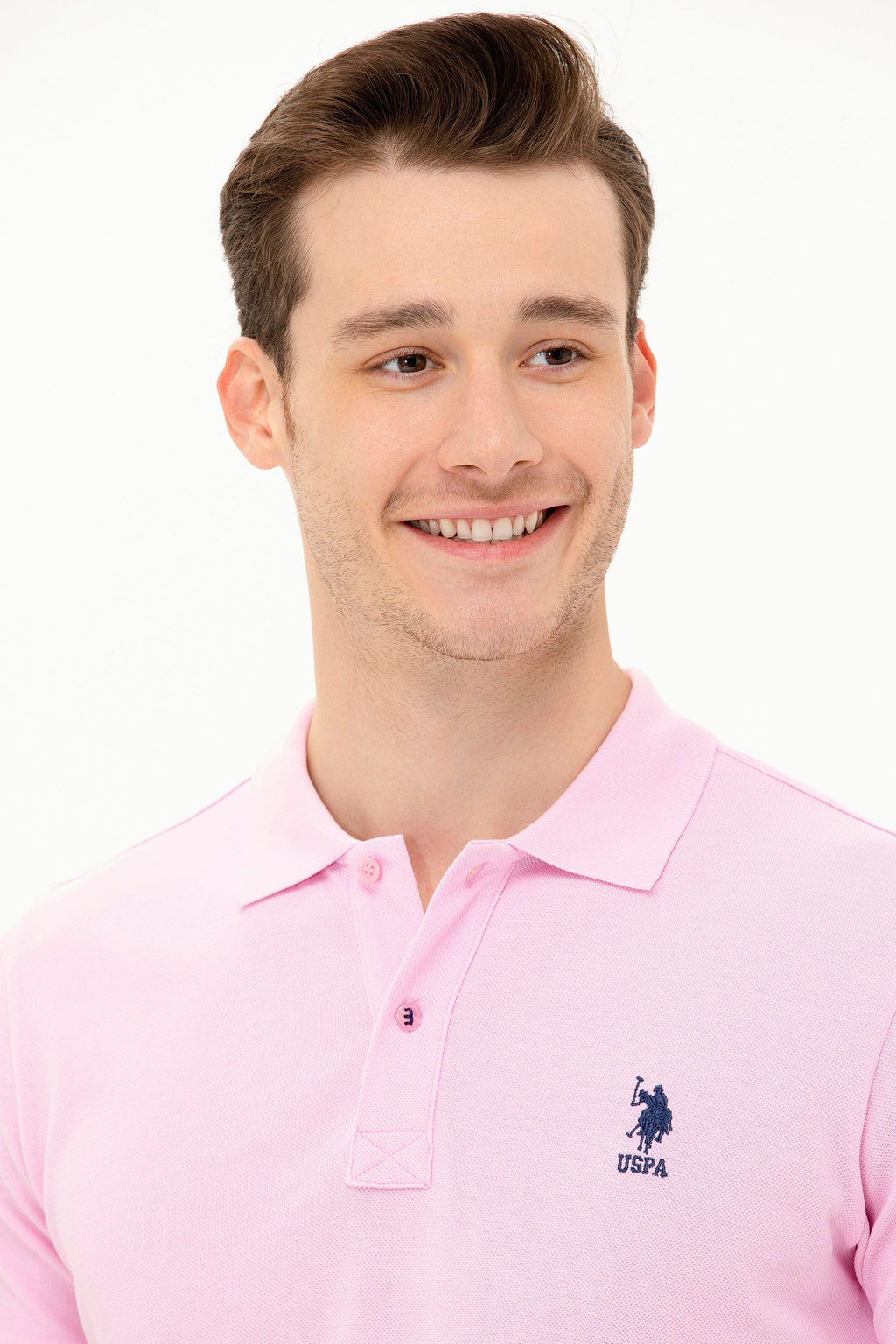 Мужская светло-розовая базовая футболка - U.s. polo assn фото 4