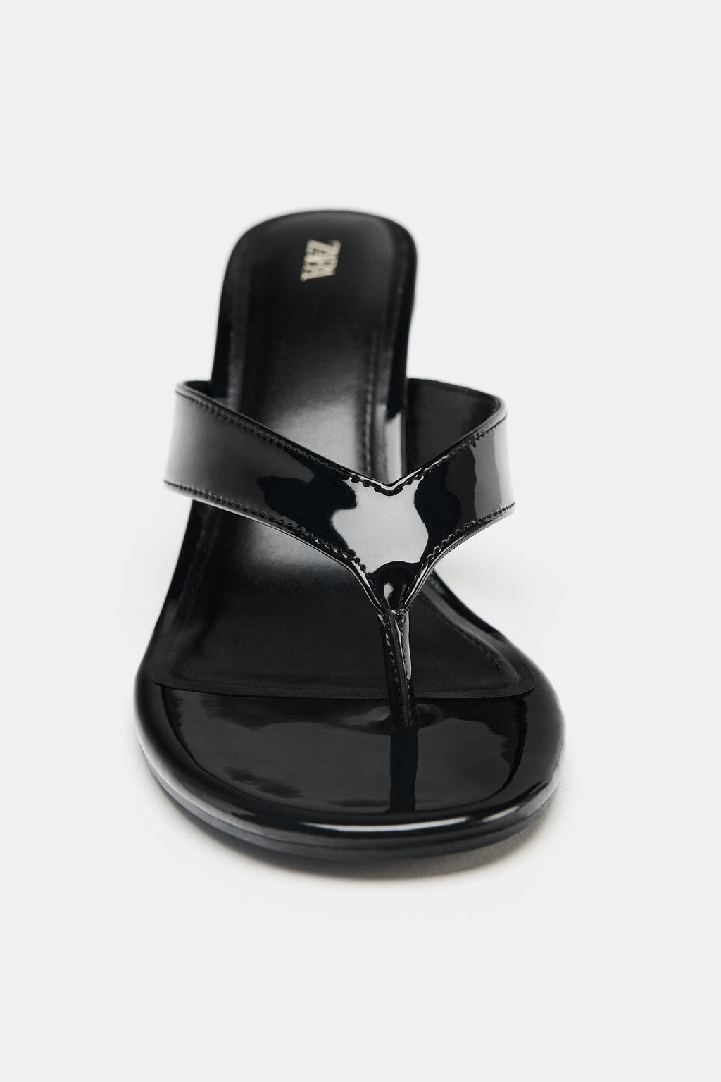 PATENT-EFFECT WEDGE SANDALS - Zara фото 8