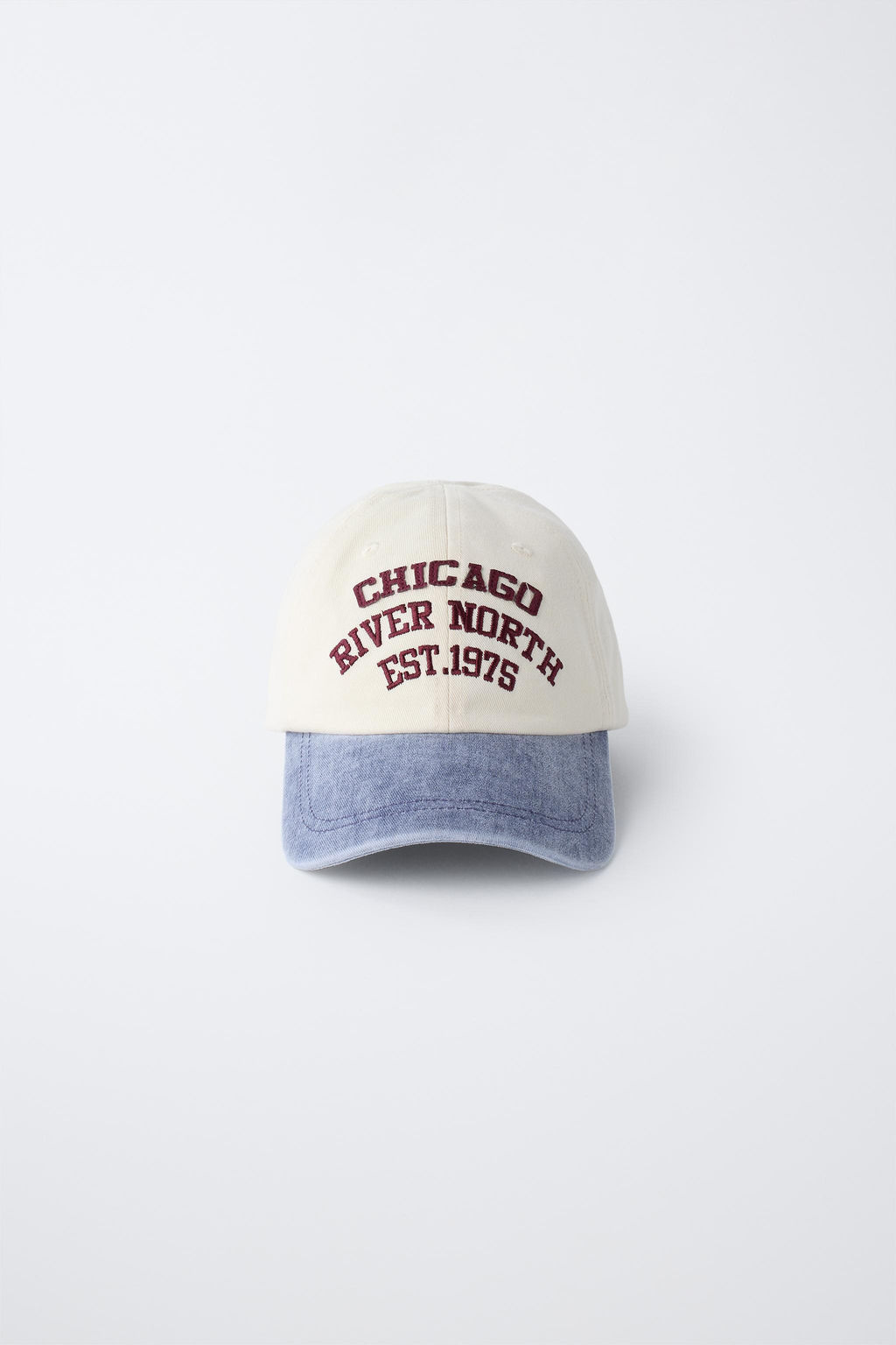 GORRA VARSITY TEXTO BORDADO / Crudo / Marino - Zara фото 3