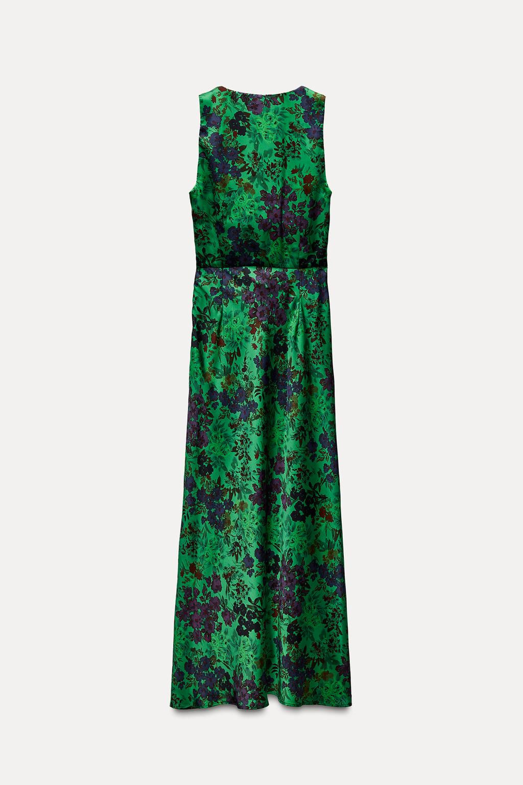 FLORAL PRINT SATIN DRESS - Zara фото 5
