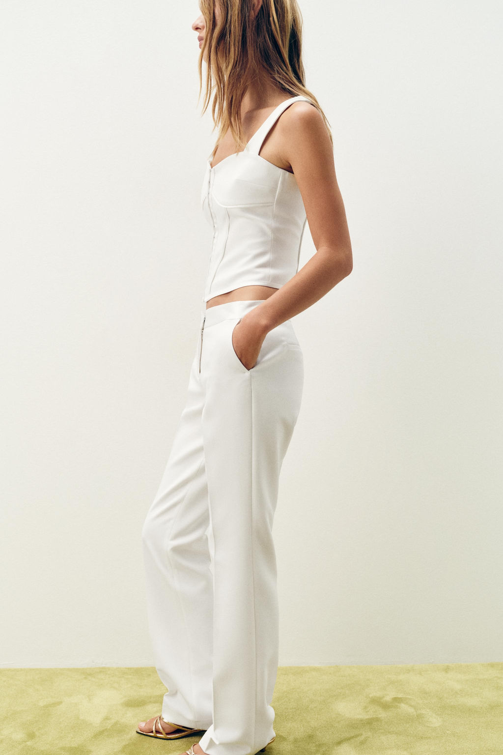 TOP BUSTIER VIVOS SATINADOS / Blanco roto - Zara фото 5