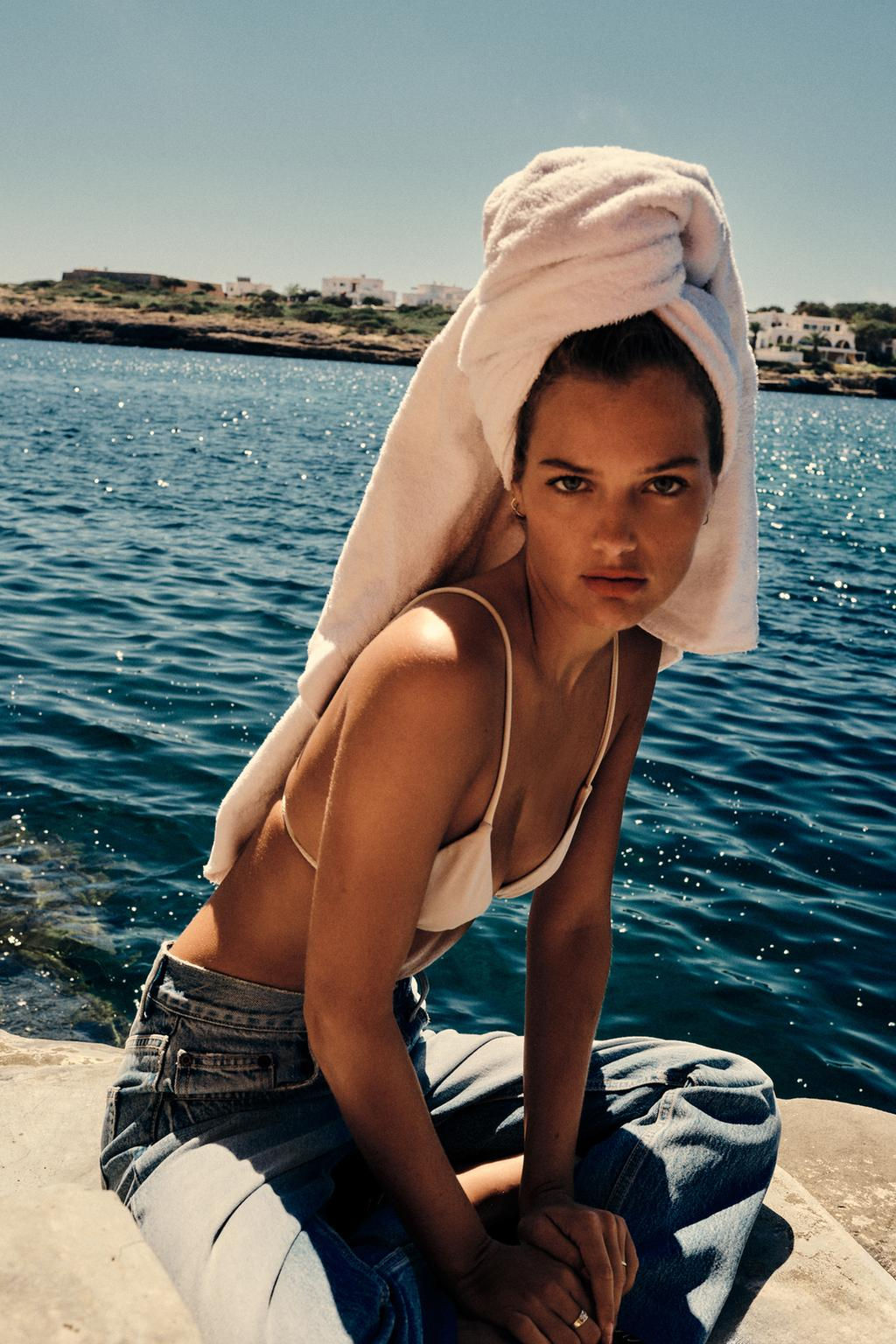 TRF STRAIGHT HIGH-WAIST JEANS - Zara фото 6