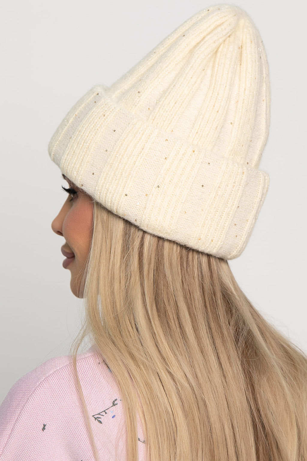 Шапка двухслойная Зимние деньки (айвори) Ш23-4М