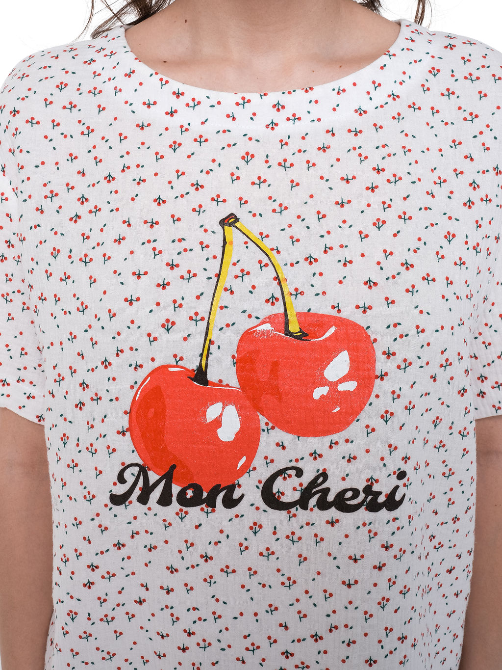 Блузка из муслина с принтом