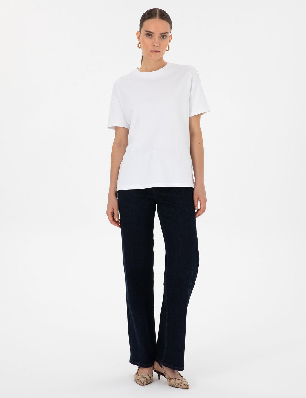 Beyaz Oversize Basic Ti__rt - Pierre cardin фото 11