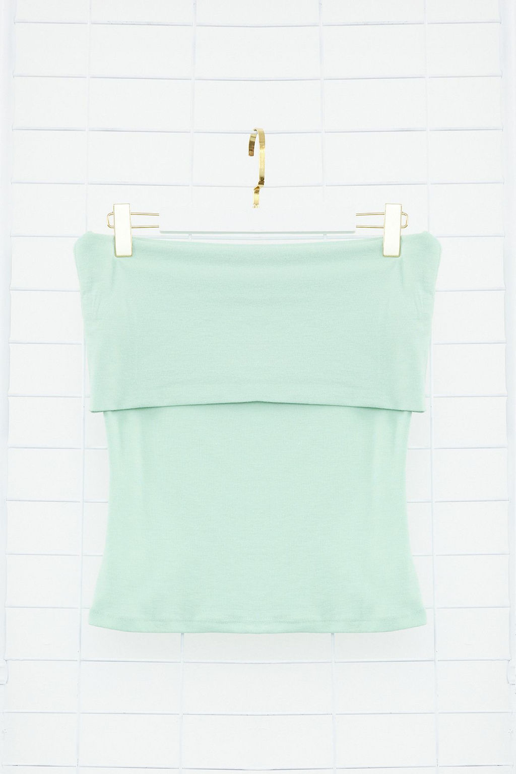 Mint Carmen Yaka Fitted/Vucuda Oturan Orme Madonna Yaka Bluz TWOSS24BZ00497