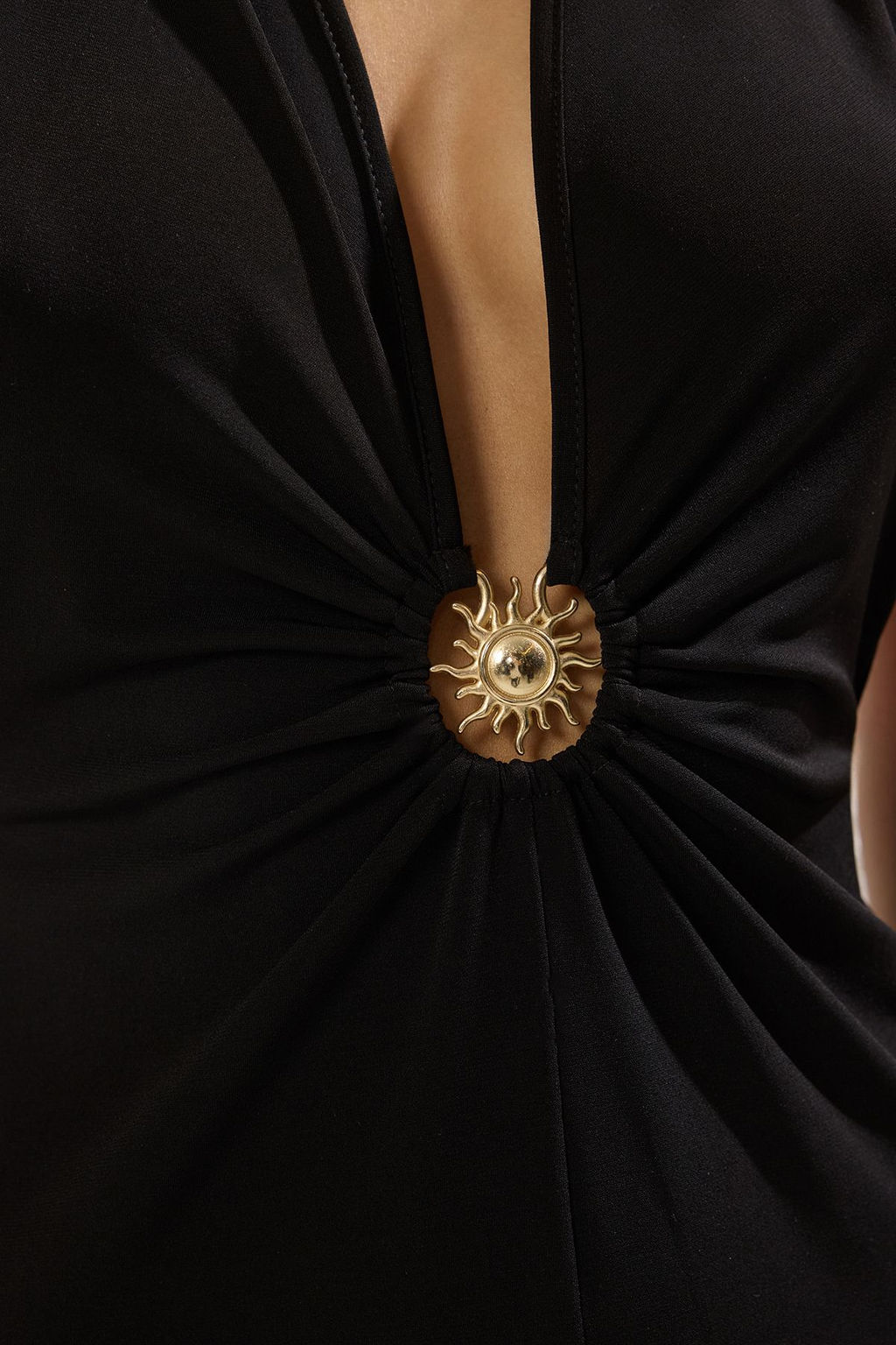 TRENDYOLMILLA Siyah Maxi Orme Aksesuarl? Plaj Elbisesi TBESS25EL00095 фото 3