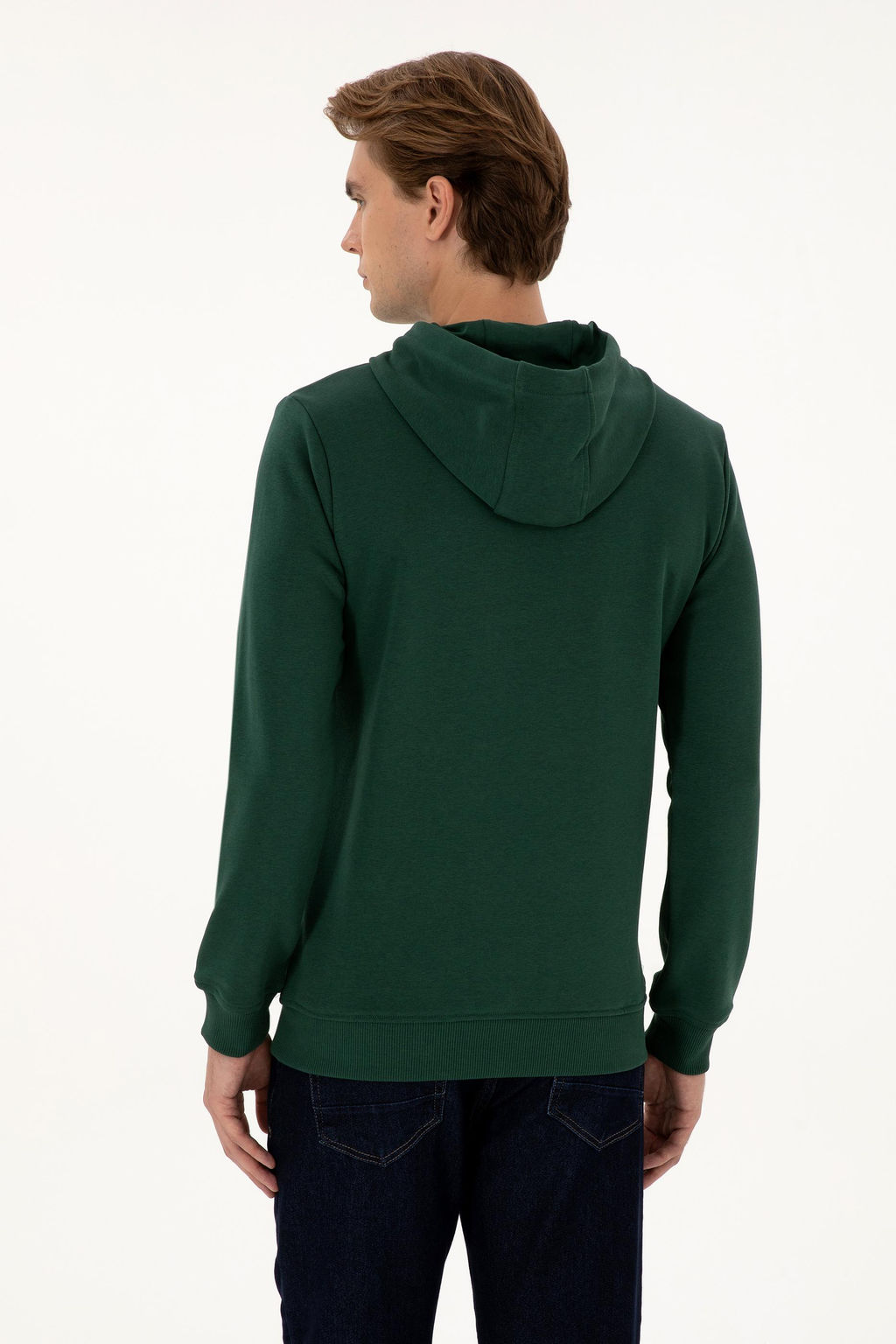Erkek Koyu Ye_il Basic Sweatshirt Sepette S_rpriz _ndirim - U.s. polo assn фото 5