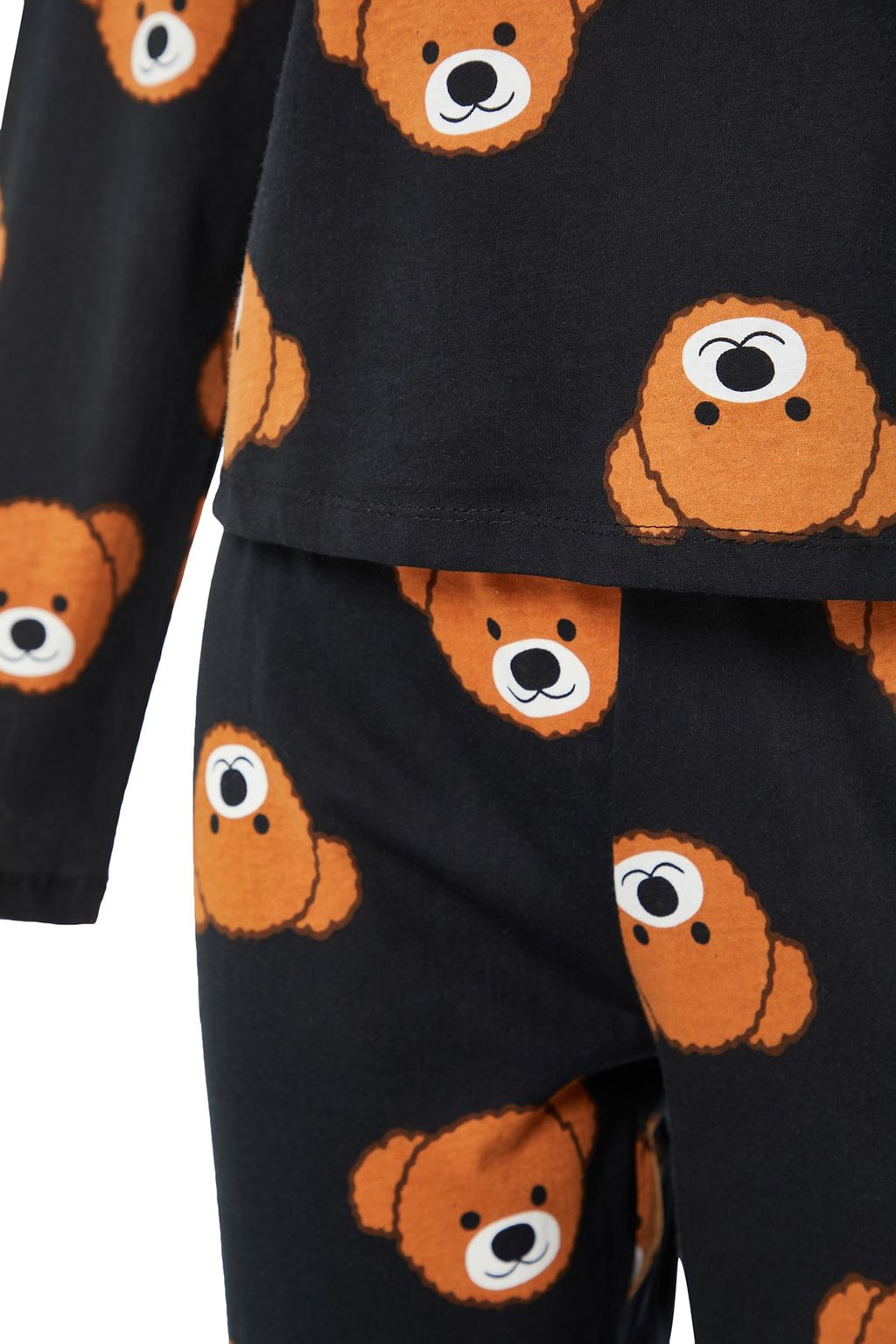 Trendyolmilla Siyah %100 Pamuklu Ay?c?kl? Orme Pijama Tak?m? THMAW23PT00514  фото 12