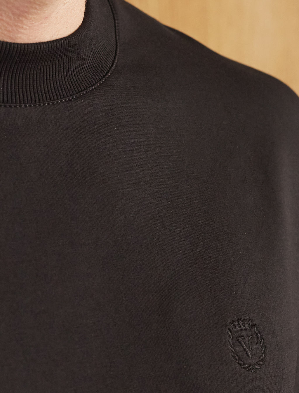 Джемпер Vilatte U49.067 хлопок с полиуретаном чёрный  фото 3