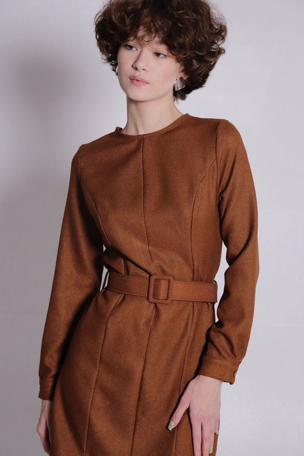 11388 Мини-платье светло-коричневое (остаток: 40, 42, 44, 46) - Martichelli фото 9