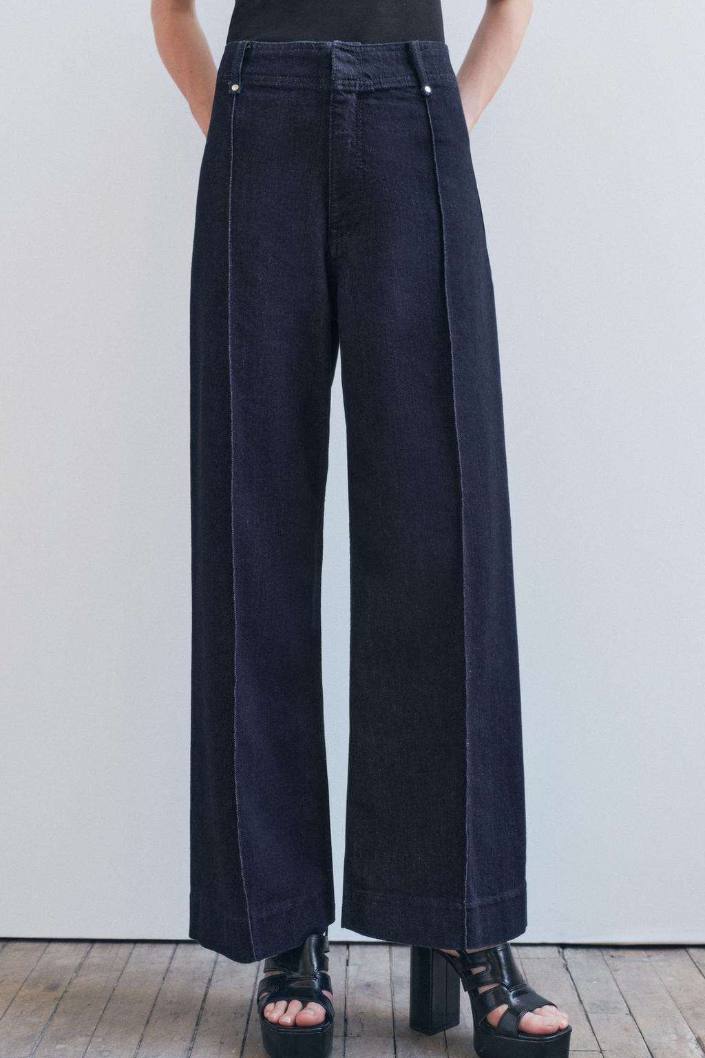 ZW COLLECTION HIGH-WAIST WIDE-LEG JEANS - Zara фото 12