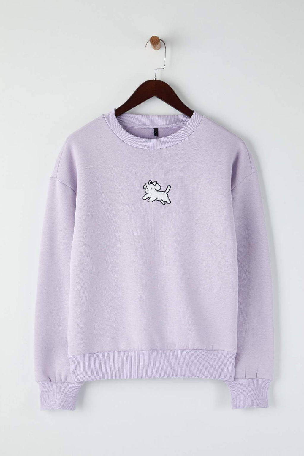 Teen Lila Kopek Nak?sl? Regular/Normal Kal?p Kal?n Ici Polarl? Orme Sweatshirt TWOAW26SW00185