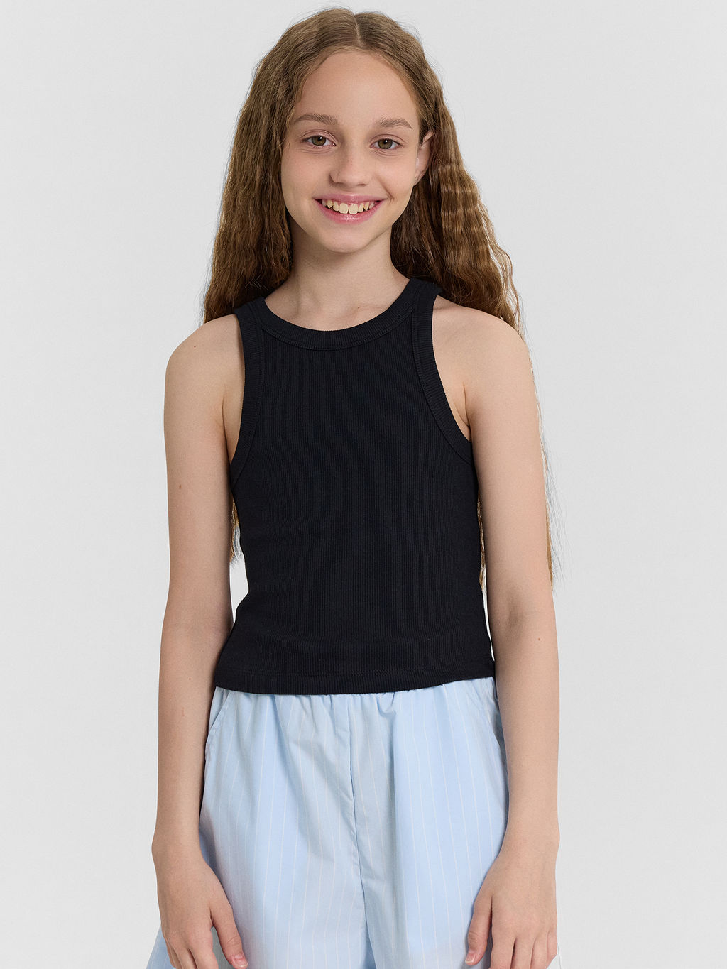 Топ для девочек черный