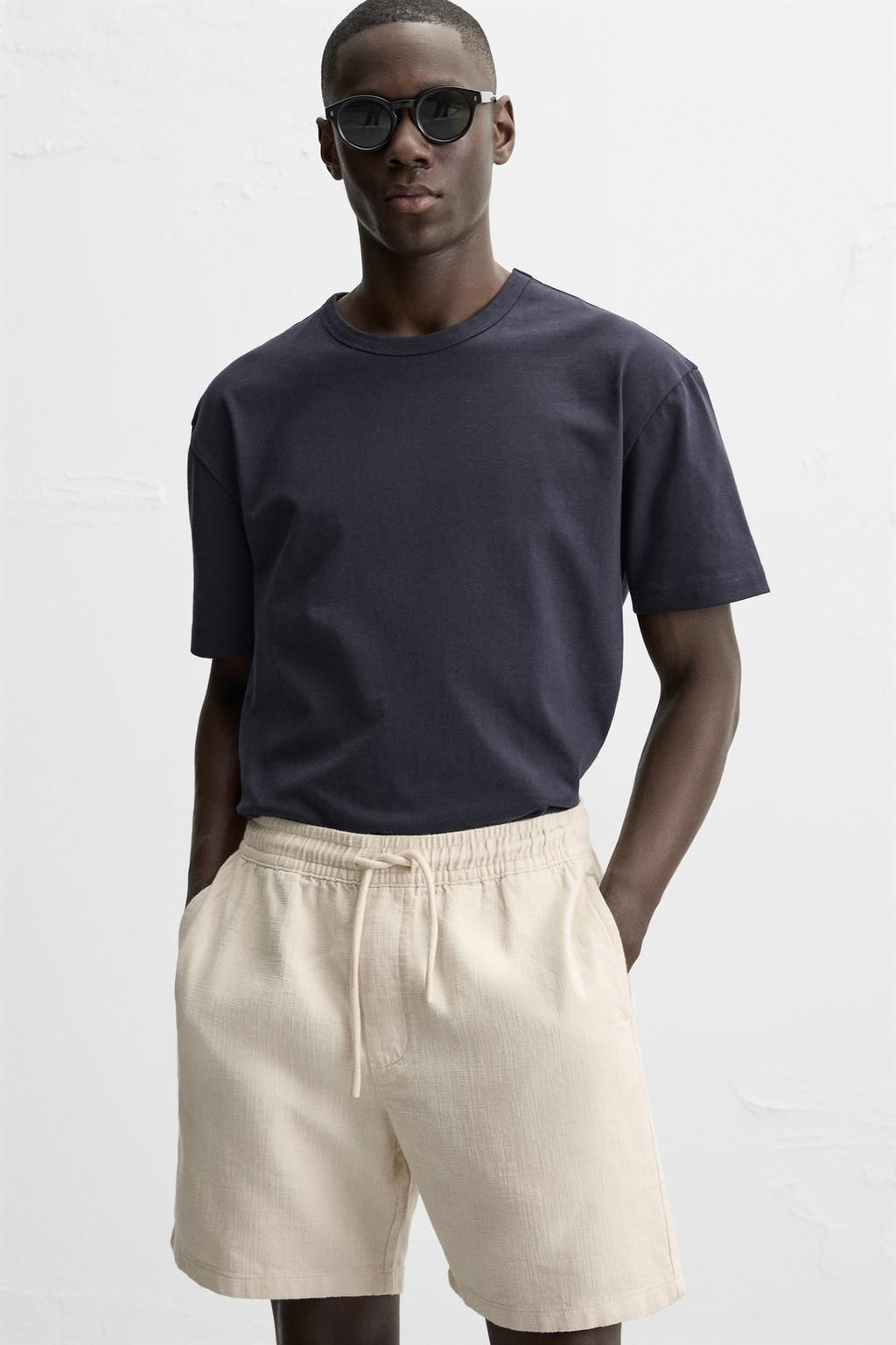 TEXTURED REGULAR FIT BERMUDA SHORTS - Zara фото 15