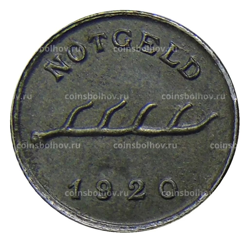 2 пфеннига 1920 года Германия  Нотгельд  Мергентхайм