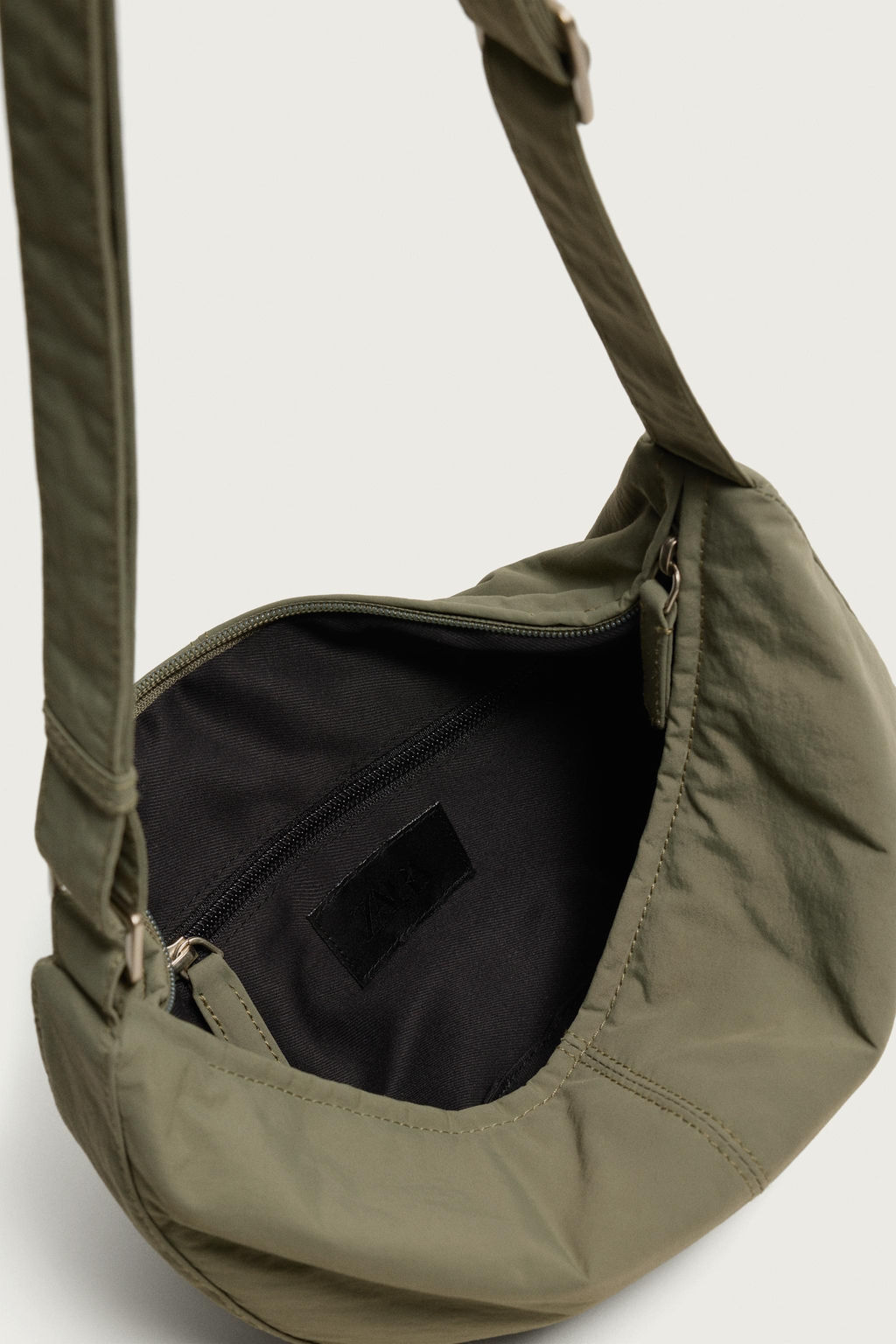 BOLSO HOMBRO NYLON S / Verde Caqui - Zara фото 6