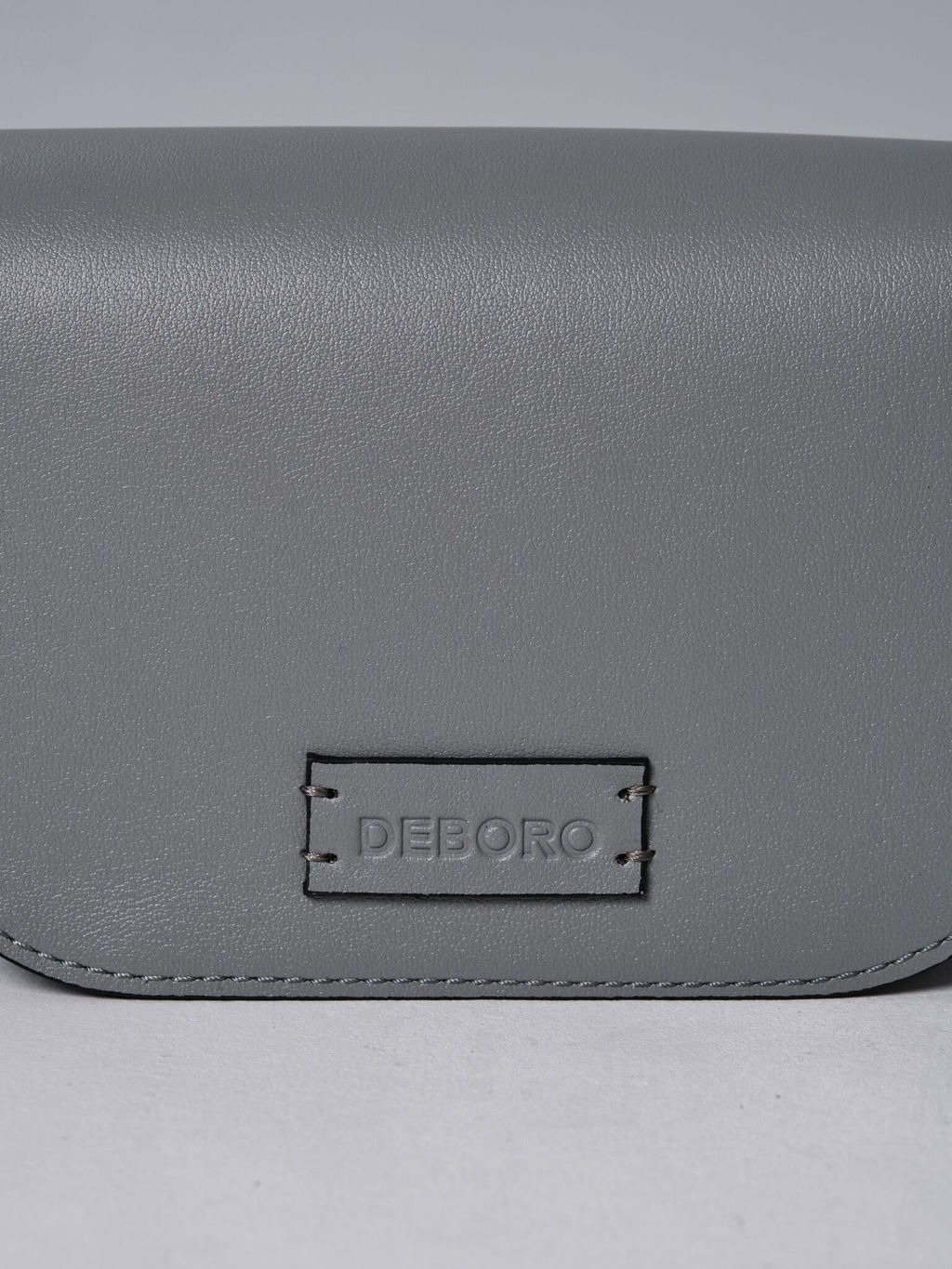 Сумка кожаная Deboro 30879 нельсон/светло-серый