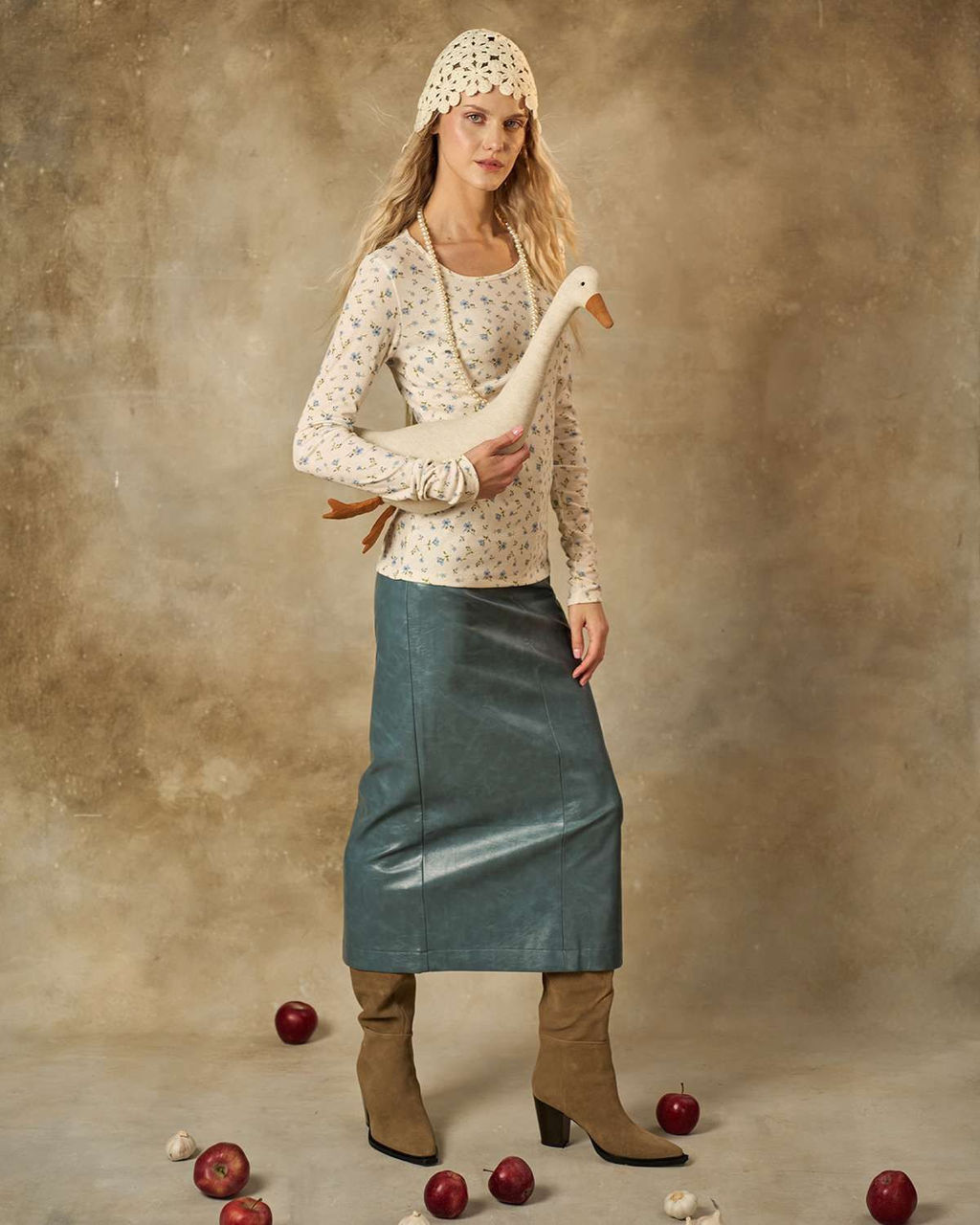 Лонгслив в мелкий цветочек 54.8 - Sahar art lab фото 7