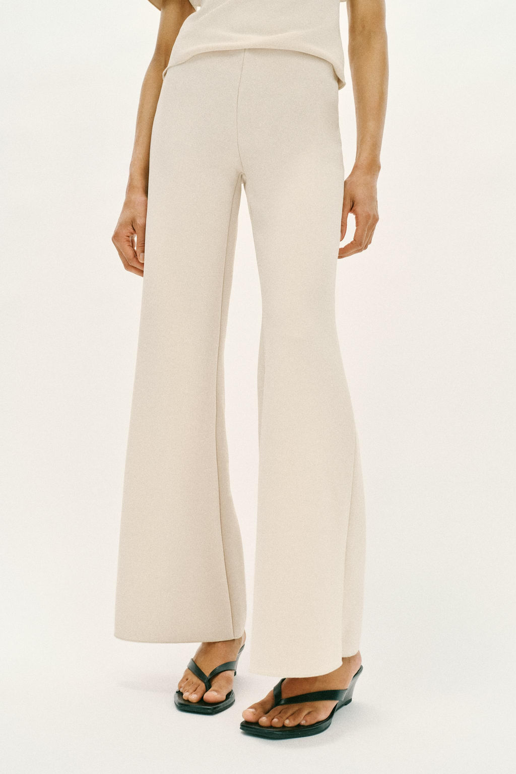 PANTAL?N ANCHO STRETCH / Crudo - Zara фото 2