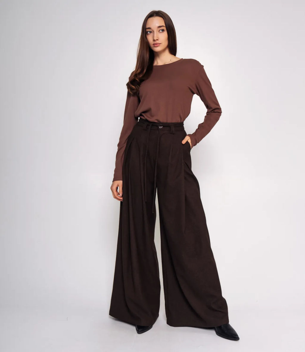 Брюки #КТ66013-2, коричневый