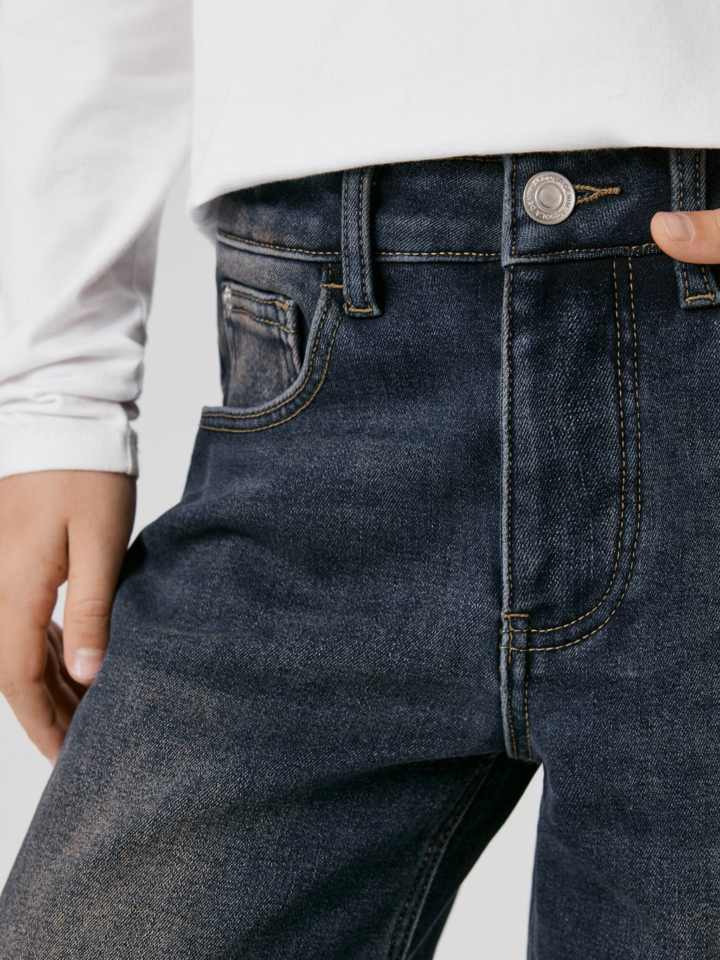 ACOOLA / Брюки джинсовые (утепленные) детские для девочек Ripli темно-синий фото 2