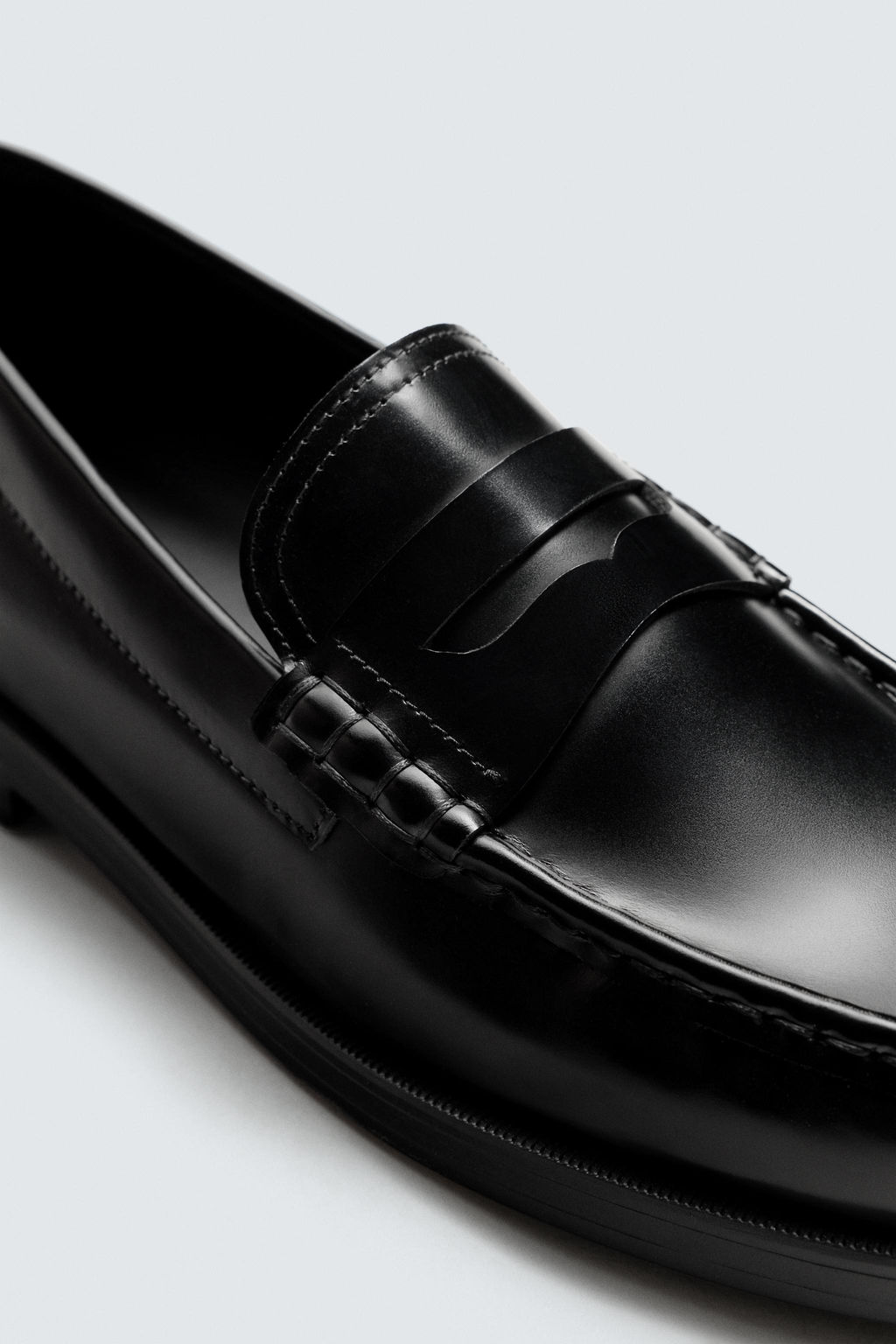 LEATHER PENNY LOAFERS - Zara фото 7