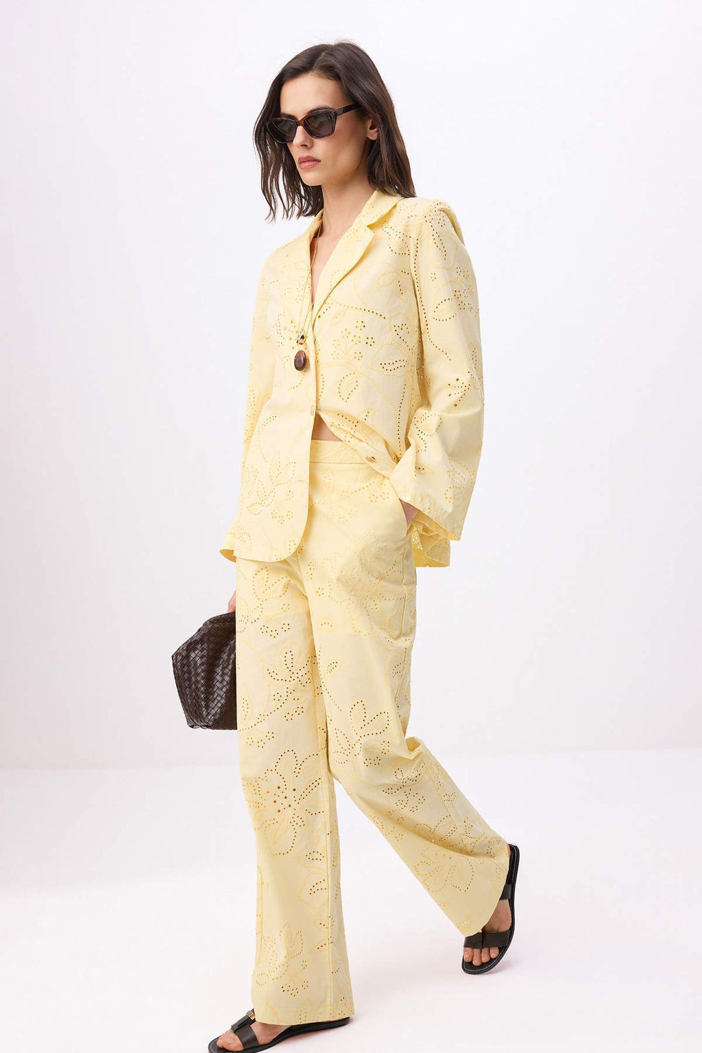 Ac?k Sar? Dokuma Alt - Ust Tak?m TWOSS26AU00066