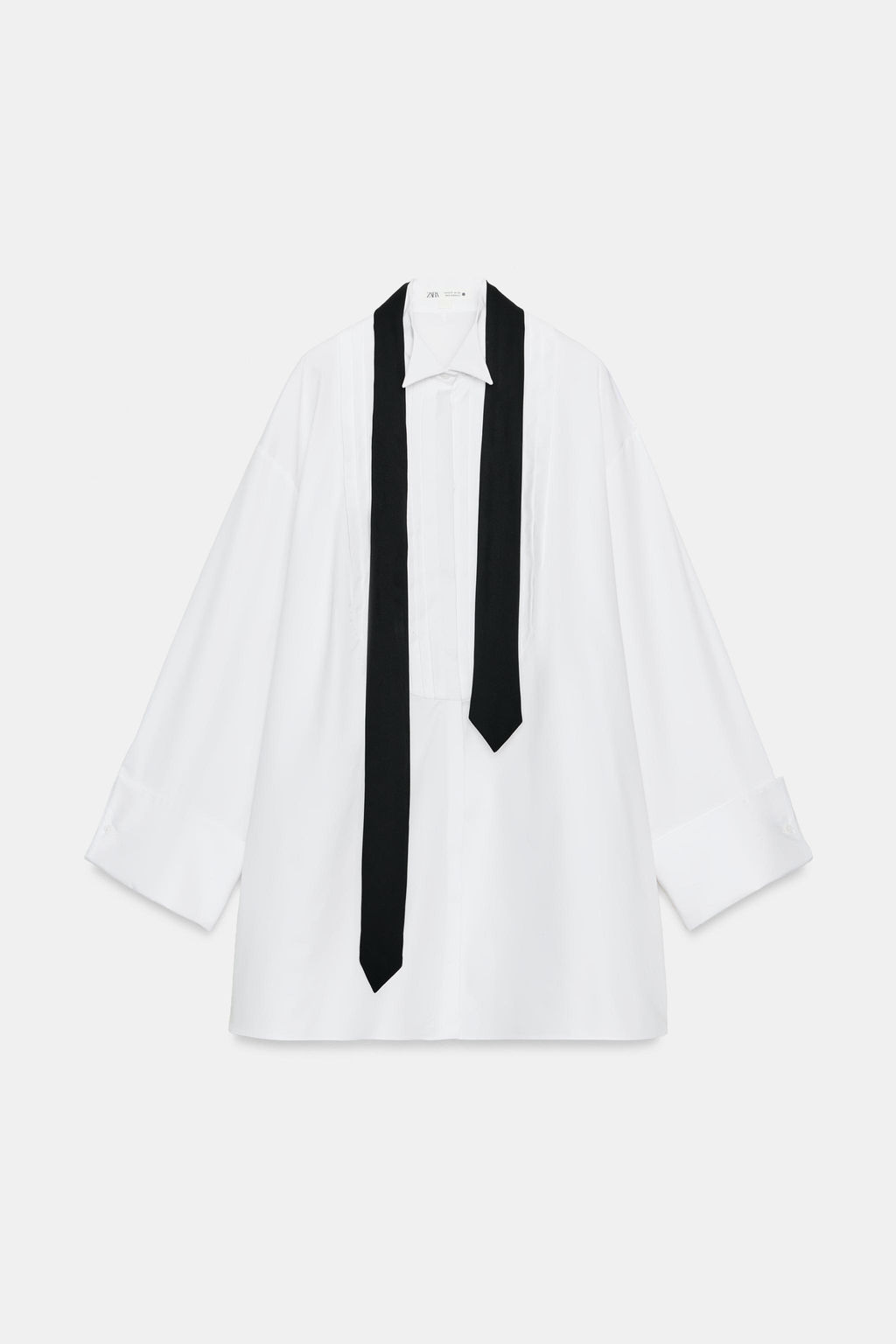 OVERSIZE SHIRT WITH TIE ZW COLLECTION LIMITED EDITION - Zara фото 16