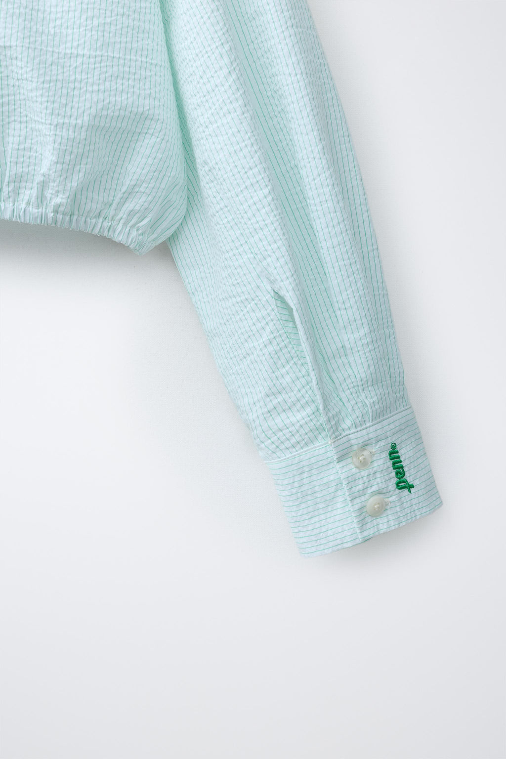 CAMISA RAYAS PENN  / Verde / Crudo - Zara фото 6