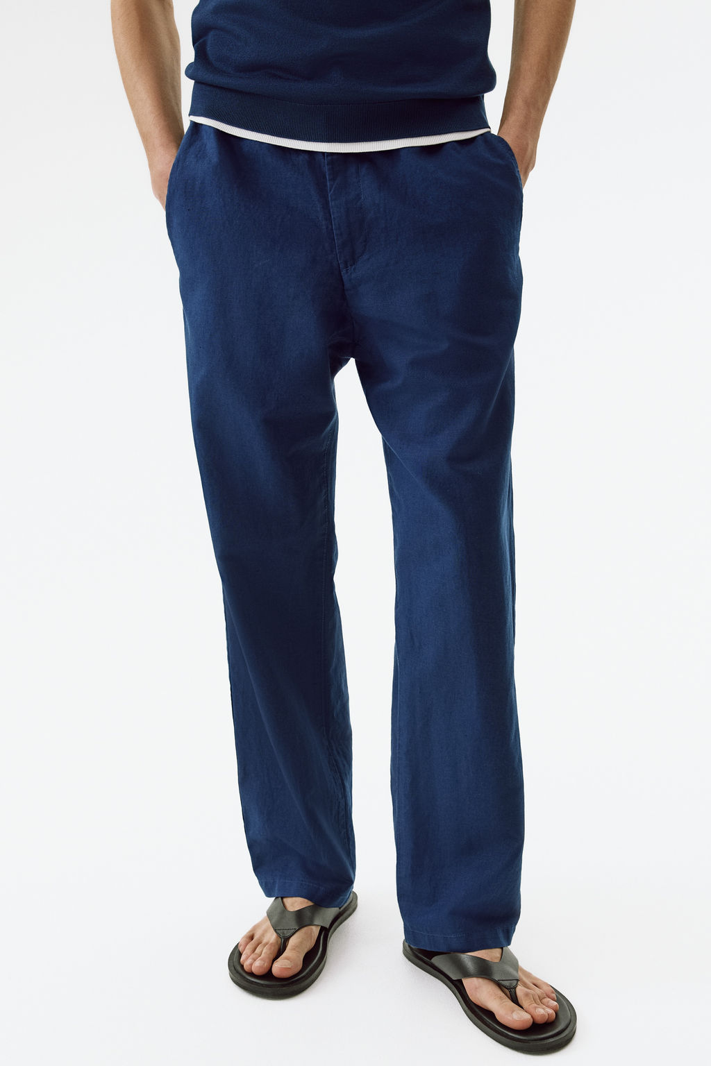 Pantal?n en mezcla de lino Regular Fit - H&m фото 10