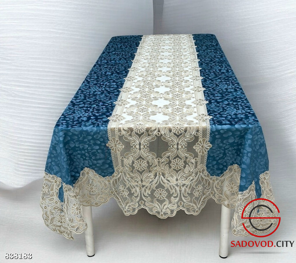Прямоугольная кружевная скатерть
