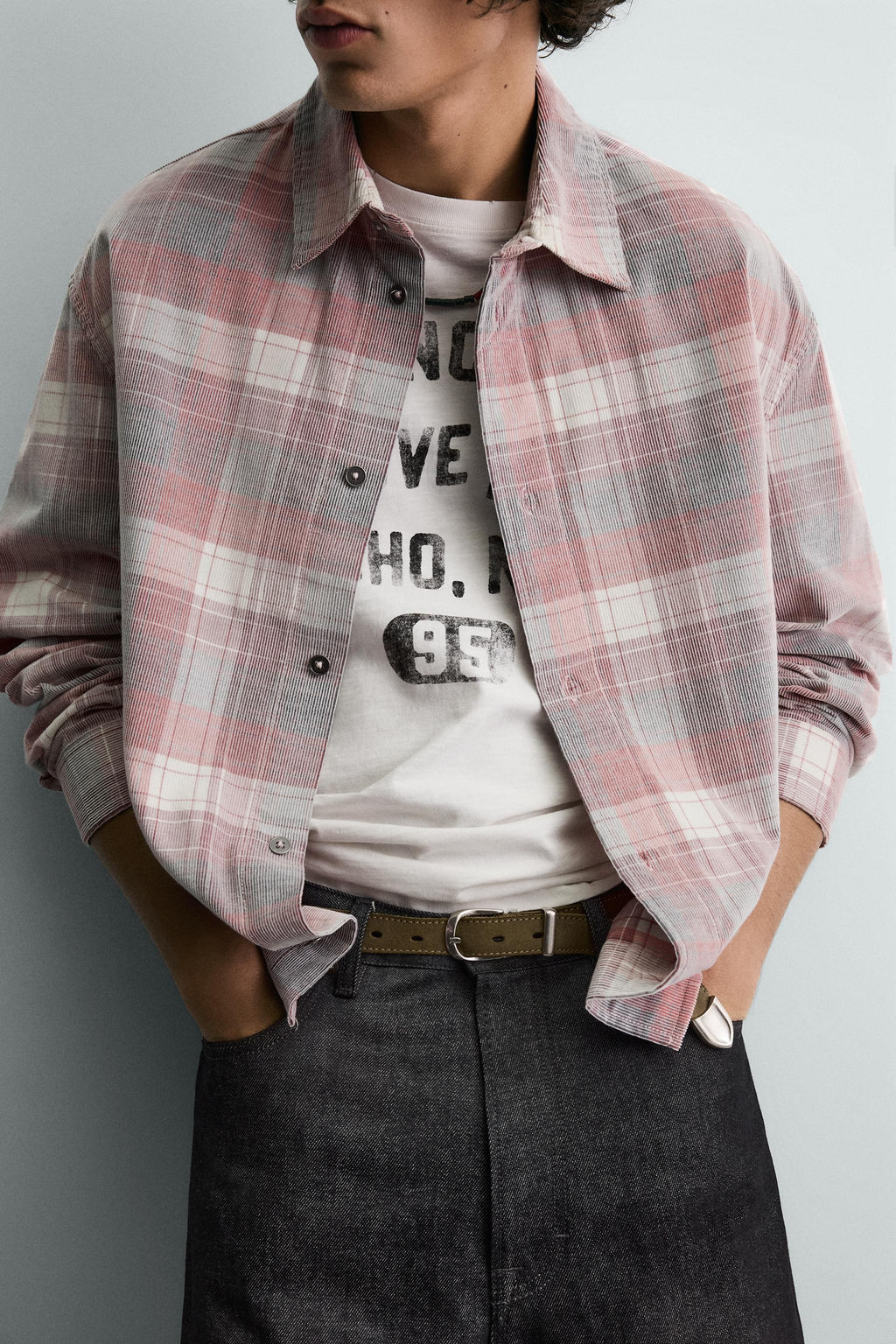 CORDUROY CHECK SHIRT - Zara фото 5