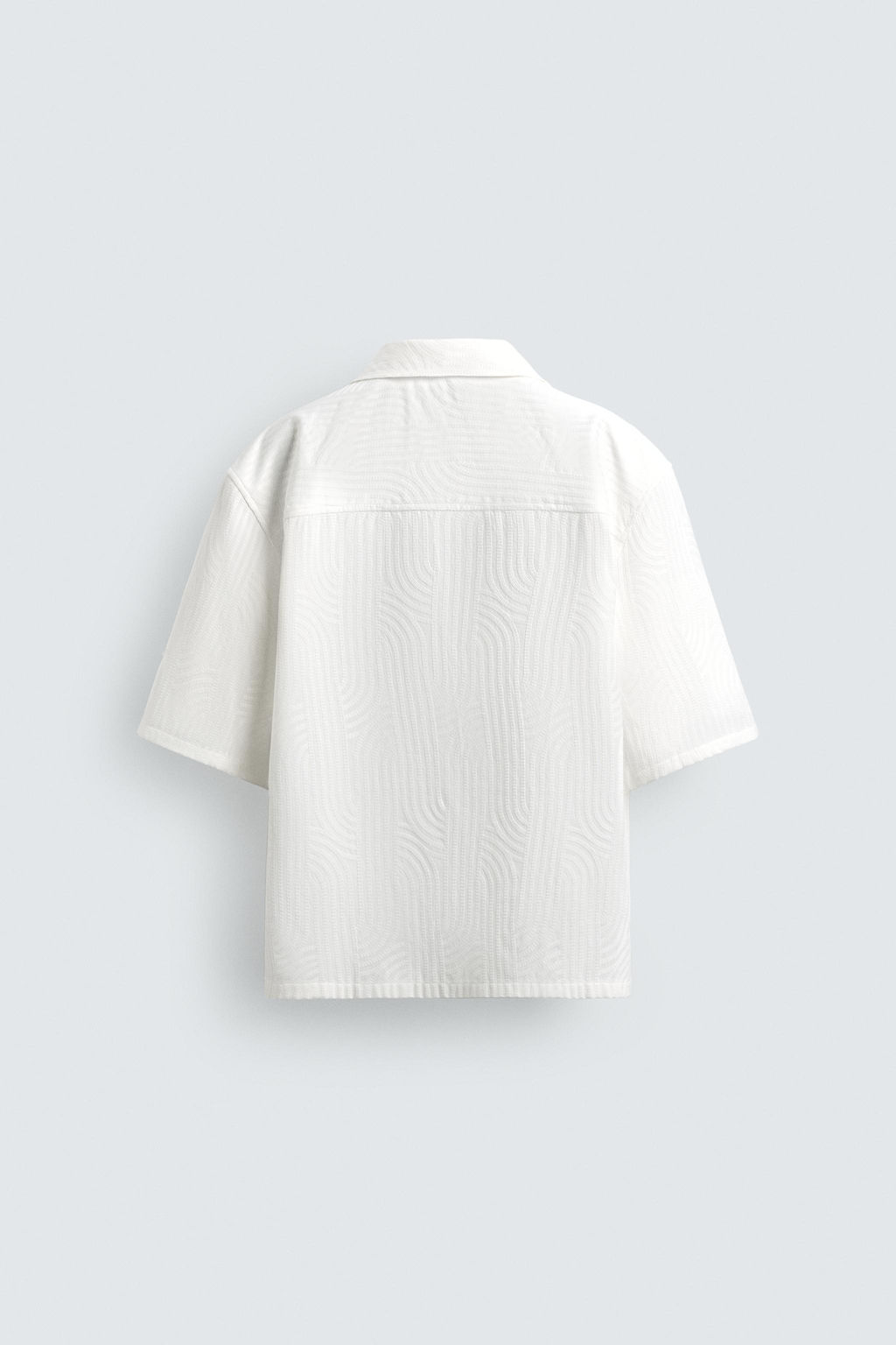 CAMISA JACQUARD BORDADO / Blanco roto - Zara фото 8