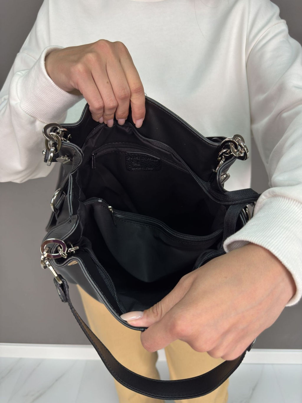 Сумка женская из телячьей кожи